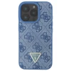 Чехол Guess Leather 4G Triangle Strass для iPhone 16 Pro Blue (GUHCP16LP4TDPB)