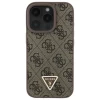 Чехол Guess Leather 4G Triangle Strass для iPhone 16 Pro Brown (GUHCP16LP4TDPW)