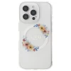 Чехол Guess IML Flowers Wreath для iPhone 16 Pro Max Transparent with MagSafe (GUHMP16XHFWFCT)