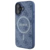 Чехол Guess 4G Collection Leather Metal Logo для iPhone 16 Blue with MagSafe (GUHMP16SG4GFRB)