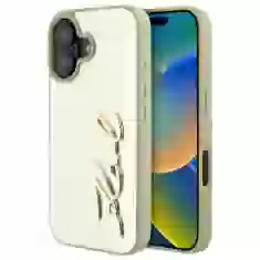 Чохол Karl Lagerfeld Metal Signature для iPhone 16 Gold (KLHCP16SPFMFBKMD)