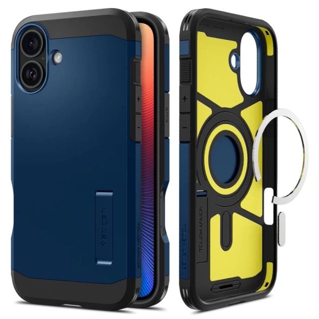 Чохол Spigen Tough Armor для iPhone 16 Navy Blue with MagSafe (ACS08217)