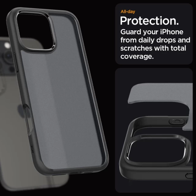 Чехол Spigen Ultra Hybrid для iPhone 16 Pro Frost Black (ACS08124)