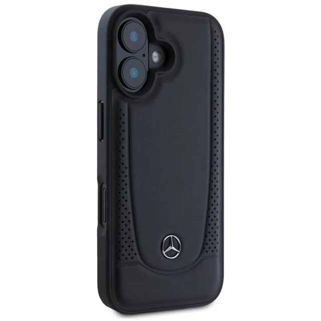 Чехол Mercedes Leather Urban для iPhone 16 Plus Black (MEHCP16MARMBK)