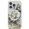 Чехол Guess Liquid Glitter Flower для iPhone 16 Pro Max Beige with MagSafe (GUHMP16XLFMWTE)