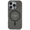 Чехол Guess IML Glitter with Pearl Strap для iPhone 16 Pro Black with MagSafe (GUHMP16LHGCRELSK)