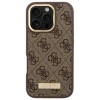 Чехол Guess 4G Logo Plate для iPhone 16 Pro Max Brown with MagSafe (GUHMP16XU4GPRW)