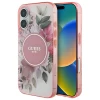 Чехол Guess IML Flower & Tonal Circle для iPhone 16 Plus Pink with MagSafe (GUHMP16MHFWBDCEP)