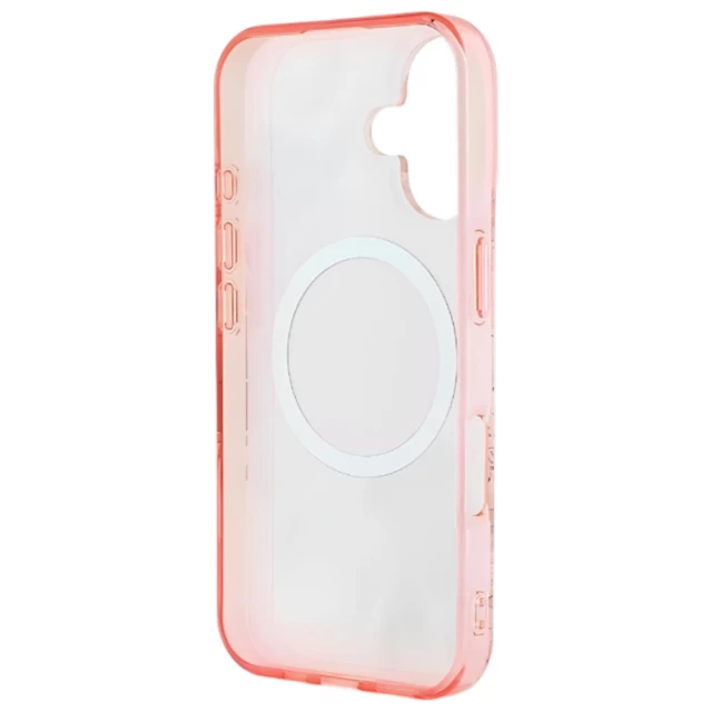 Чехол Guess IML Flower & Tonal Circle для iPhone 16 Plus Pink with MagSafe (GUHMP16MHFWBDCEP)