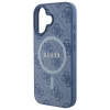 Чехол Guess 4G Collection Leather Metal Logo для iPhone 16 Plus Blue with MagSafe (GUHMP16MG4GFRB)