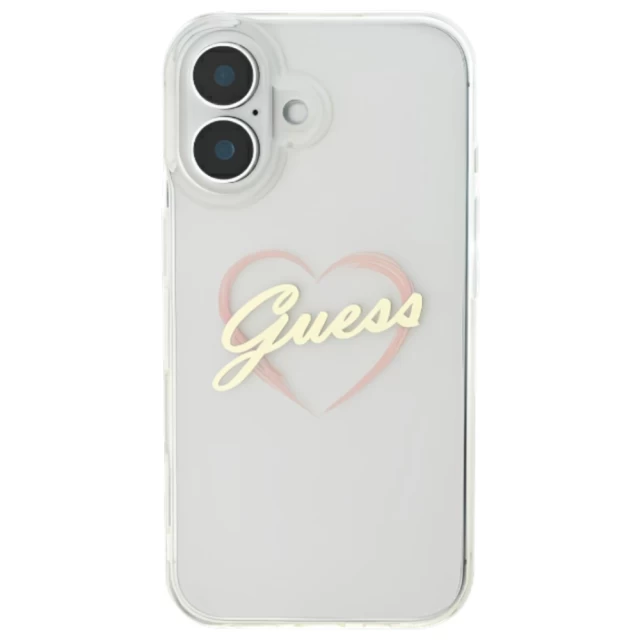 Чехол Guess IML Heart для iPhone 16 Plus Transparent (GUHCP16MHCHGSPT)