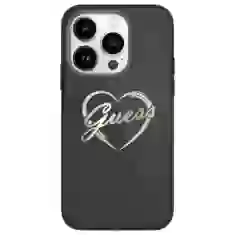 Чохол Guess IML Heart для iPhone 16 Pro Max Black (GUHCP16XHCHGSPK)