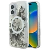 Чехол Guess Liquid Glitter Flower для iPhone 16 Beige with MagSafe (GUHMP16SLFMWTE)