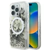 Чехол Guess Liquid Glitter Flower для iPhone 16 Pro Beige with MagSafe (GUHMP16LLFMWTE)