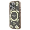 Чехол Guess IML Peony On 4G Background для iPhone 16 Pro Brown with MagSafe (GUHMP16LH4PYEEW)