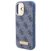 Чехол Guess 4G Logo Plate для iPhone 16 Blue with MagSafe (GUHMP16SU4GPRB)