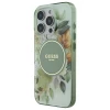 Чехол Guess IML Flower & Tonal Circle для iPhone 16 Pro Green with MagSafe (GUHMP16LHFWBDCEN)