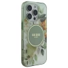 Чехол Guess IML Flower & Tonal Circle для iPhone 16 Pro Green with MagSafe (GUHMP16LHFWBDCEN)