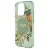 Чехол Guess IML Flower & Tonal Circle для iPhone 16 Pro Green with MagSafe (GUHMP16LHFWBDCEN)