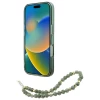 Чехол Guess IML Flowers Allover Electro with Pearl Strap для iPhone 16 Pro Green with MagSafe (GUHMP16LHCPOFPA)