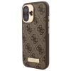 Чехол Guess 4G Logo Plate для iPhone 16 Plus Brown with MagSafe (GUHMP16MU4GPRW)