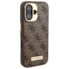 Чехол Guess 4G Logo Plate для iPhone 16 Plus Brown with MagSafe (GUHMP16MU4GPRW)