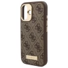 Чехол Guess 4G Logo Plate для iPhone 16 Plus Brown with MagSafe (GUHMP16MU4GPRW)