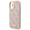 Чехол Guess 4G Logo Plate для iPhone 16 Pink with MagSafe (GUHMP16SU4GPRP)