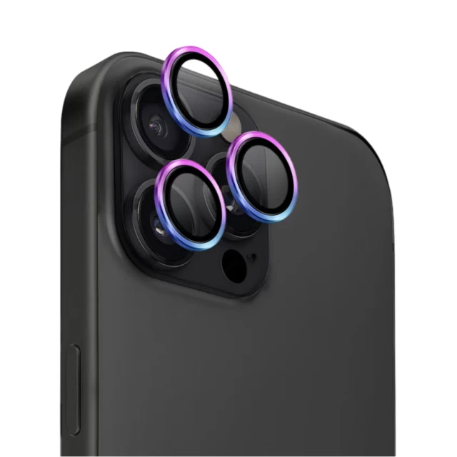 Защитное стекло UNIQ для камеры iPhone 16 Pro | 16 Pro Max Optix AluGuard Iridescent (UNIQ-IP6.3P-6.9P(2024)-ALENSIRD)