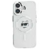 Чохол Karl Lagerfeld IML Metal Choupette Head для iPhone 16 Plus White with MagSafe (KLHMP16MHLSCHH)