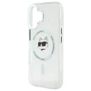 Чохол Karl Lagerfeld IML Metal Choupette Head для iPhone 16 Plus White with MagSafe (KLHMP16MHLSCHH)