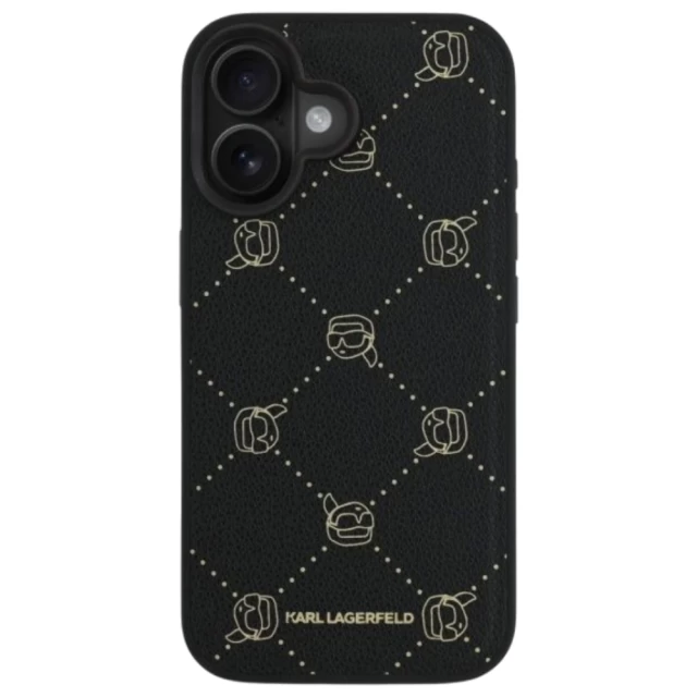 Чохол Karl Lagerfeld Karl Heads для iPhone 16 Black with MagSafe (KLHMP16SPGKHPHK)