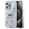 Чехол Karl Lagerfeld Liquid Glitter Karl Head для iPhone 16 Pro Transparent with MagSafe (KLHMP16LLGKISGH)