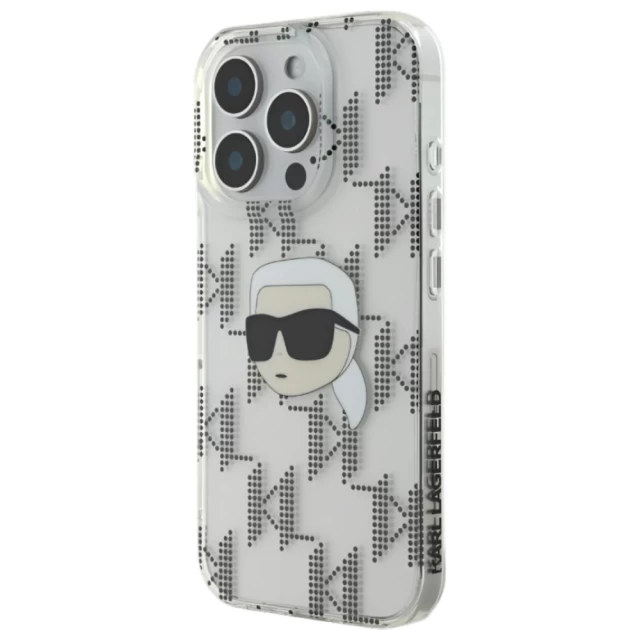 Чохол Karl Lagerfeld IML Karl Head & Monogram для iPhone 16 Pro Max Transparent (KLHCP16XHKLPKHT)