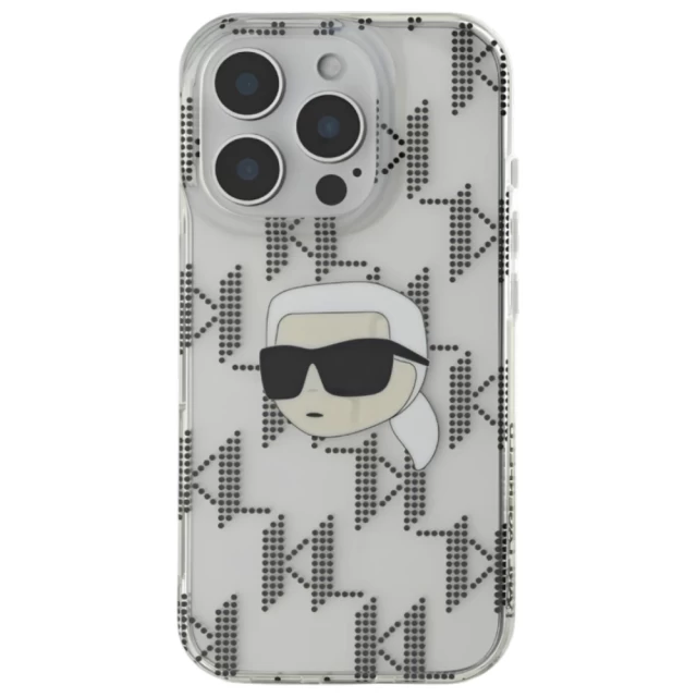 Чохол Karl Lagerfeld IML Karl Head & Monogram для iPhone 16 Pro Max Transparent (KLHCP16XHKLPKHT)