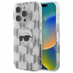 Чохол Karl Lagerfeld IML Karl Head & Monogram для iPhone 16 Pro Max Transparent (KLHCP16XHKLPKHT)