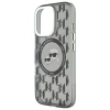 Чехол Karl Lagerfeld IML Monogram Karl & Choupette Head для iPhone 16 Pro Black with MagSafe (KLHMP16LHMCKMHK)