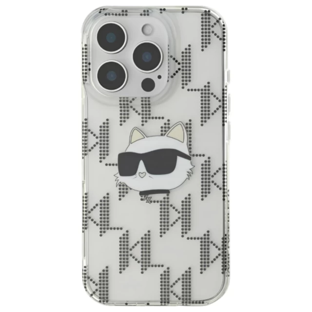 Чохол Karl Lagerfeld IML Choupette Head & Monogram для iPhone 16 Pro Transparent (KLHCP16LHKLPCHT)