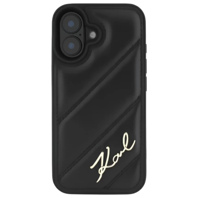 Чохол Karl Lagerfeld Quilted Signature для iPhone 16 Plus Black (KLHCP16MPQDSMGK)