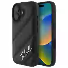 Чохол Karl Lagerfeld Quilted Signature для iPhone 16 Plus Black (KLHCP16MPQDSMGK)