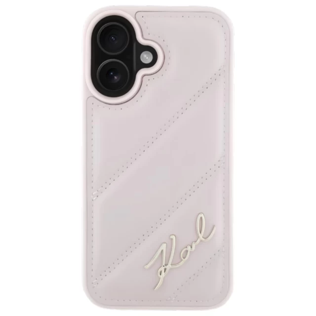 Чохол Karl Lagerfeld Quilted Signature для iPhone 16 Pink (KLHCP16SPQDSMGP)