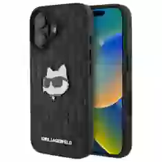 Чохол Karl Lagerfeld Monogram Choupette Head Pin для iPhone 16 Black (KLHCP16SPGKLCHPK)