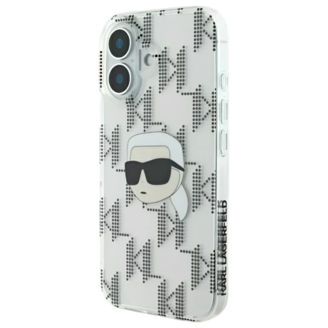 Чохол Karl Lagerfeld IML Karl Head & Monogram для iPhone 16 Transparent (KLHCP16SHKLPKHT)