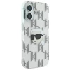 Чохол Karl Lagerfeld IML Karl Head & Monogram для iPhone 16 Transparent (KLHCP16SHKLPKHT)