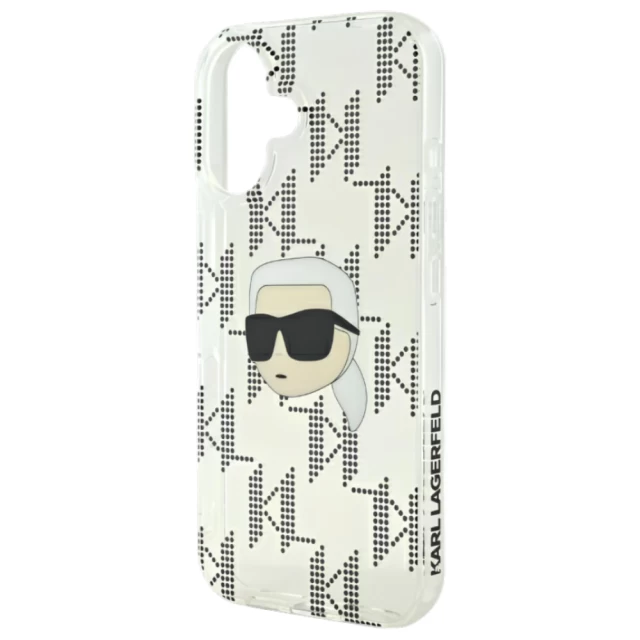 Чохол Karl Lagerfeld IML Karl Head & Monogram для iPhone 16 Transparent (KLHCP16SHKLPKHT)