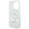 Чохол Karl Lagerfeld Liquid Glitter Karl & Choupette Head для iPhone 16 Pro Transparent with MagSafe (KLHMP16LLGKCSGH)