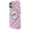 Чохол Karl Lagerfeld IML Monogram Karl & Choupette Head для iPhone 16 Pink with MagSafe (KLHMP16SHMCKMHP)