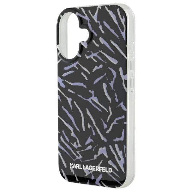 Чохол Karl Lagerfeld IML Zebra Pattern & Cord для iPhone 16 Plus Purple (KLHCP16MHZBPKCCU)