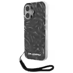 Чохол Karl Lagerfeld IML Zebra Pattern & Cord для iPhone 16 Plus Purple (KLHCP16MHZBPKCCU)