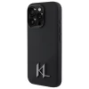 Чехол Karl Lagerfeld Silicone Shadow Metal Initial для iPhone 16 Pro Black with MagSafe (KLHMP16LSCMKMPCK)